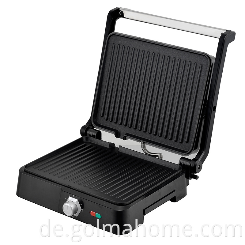 4 Scheibe elektrischer Kontakt Grill Panini Maker 180 Grad offene Pressgrill Kontaktgrill mit Ölfach